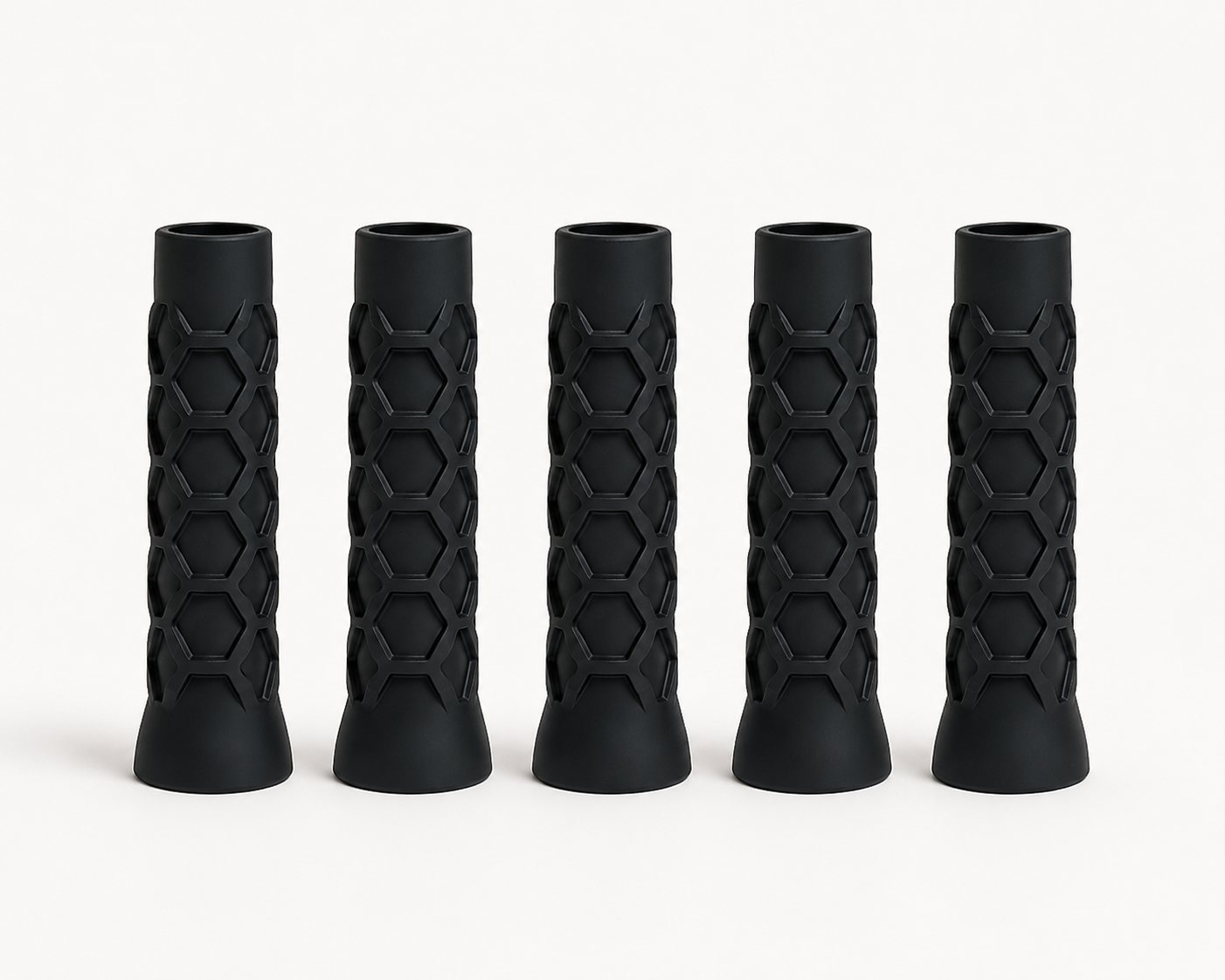 Lot de 5 grips de padel noirs Adhérence Max LBS