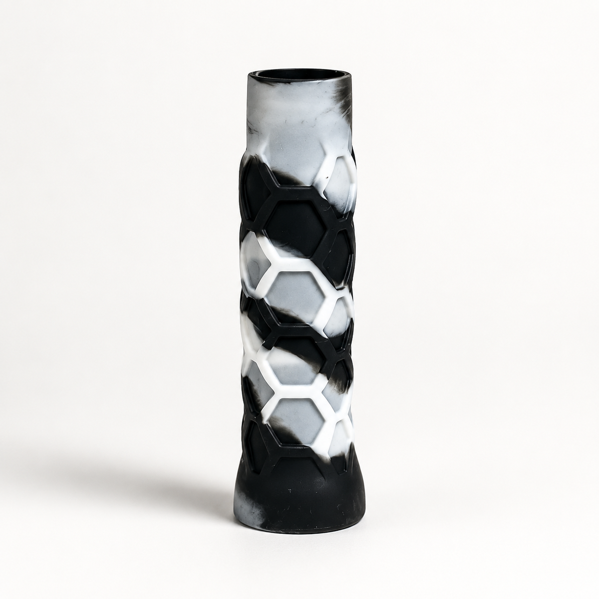 Grip de padel noir et blanc Adhérence Max LBS, texture alvéolée