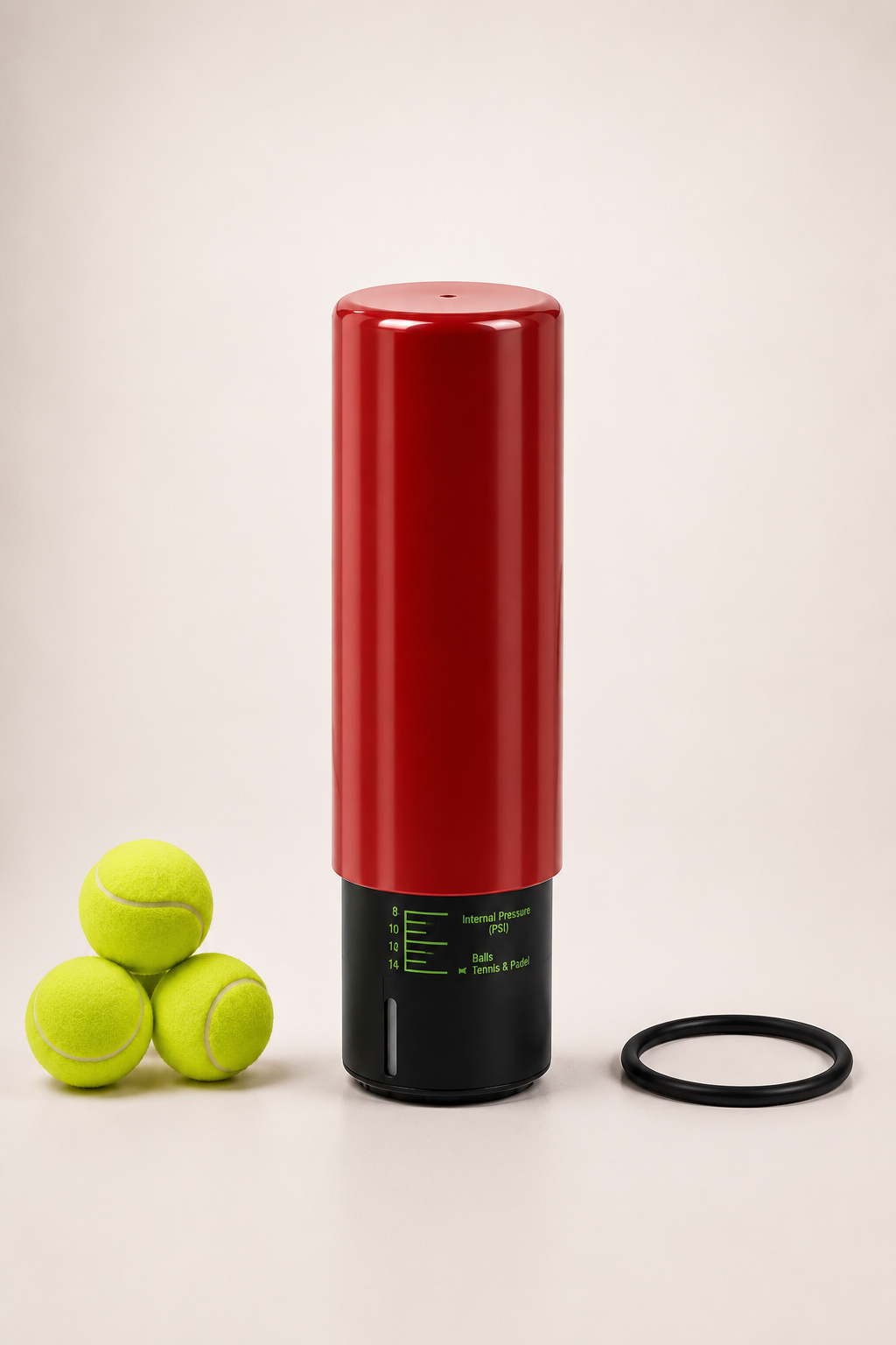 Pressurisateur de balles padel LBS rouge avec balles de padel