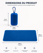 Dimensions et caractéristiques de la serviette microfibre de padel LBS 30x80 cm